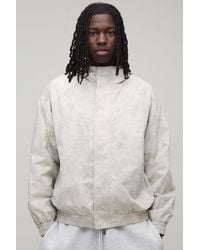 BoohooMAN - Boxy Fit Textured Check Cagoule Jacket - Lyst