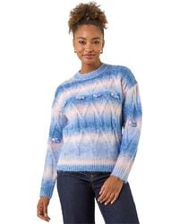 Roman - Space Dye Stripe Knit Jumper - Lyst