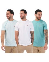 Farah - Sheton 3 Pack T-shirts In Multi Kleur - Lyst