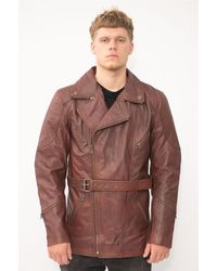 Infinity Leather - Cross Zip Ce Armour Biker Jacket - Lyst