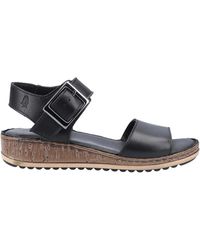 Hush Puppies - Ladies Ellie Leather Wide Sandals - Lyst