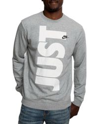 Nike - Sweatshirts Sportswear Just Do It Long Sleeve Regular Fit New Jumper - Lyst