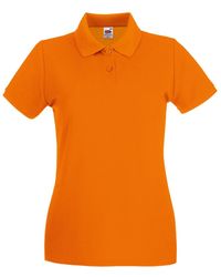 Fruit Of The Loom - Ladies Lady-Fit Premium Short Sleeve Polo Shirt Cotton - Lyst