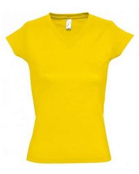 Sol's - Maan V Hals T-shirt Met Korte Mouwen (goud) - Lyst