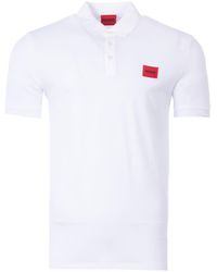 HUGO - Logo Patch Sustainable Slim Fit Polo Shirt - Lyst