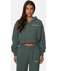 Good For Nothing - Vintage Wash Cropped Zip Through Hoodie - Lyst