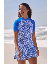 Mountain Warehouse - Patterned Rash Vest Sun Protection Quick Dry Stretchy Swimwear Polyamide - Lyst