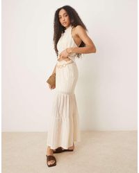 ASOS - Co-Ord Textured Tiered Maxi Skirt - Lyst