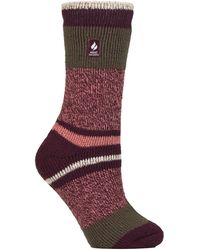 Heat Holders - Ladies Soft Warm Winter Stripe Patterned Thermal Socks - Lyst