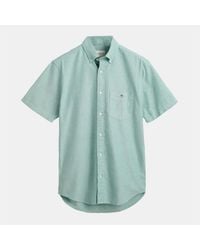 GANT - Regular-Fit Classic Short Sleeves Oxford Shirt - Lyst
