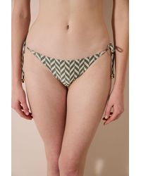 Penti - Geometric Glitter Tie-Side Bikini Bottoms - Lyst