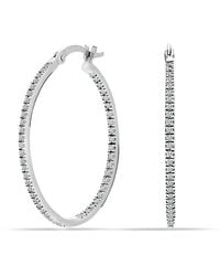Bibei - Hoop Earrings With Cubic Zirconia, 925 Sterling Bipe028 - Lyst