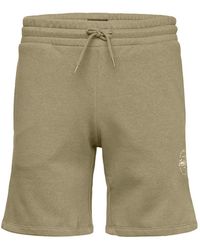 Jack & Jones - Shorts Regular Fit Basic Cotton Blended Sweat Dusty - Lyst
