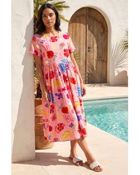 Roman - Fruit Print Pocket Midi Dress - Lyst
