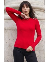 Roman - Button Detail Knit Jumper - Lyst