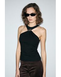 Grimelange - Off-Shoulder Regular Solid Blouse - Lyst