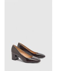 Good for the Sole - Bonita Faux Patent Leather Medium Block Heel Court Shoes - Lyst