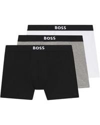 BOSS - Polycotton Boxer Briefs (Pack Of 3) - Lyst