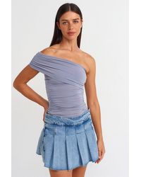 Dilvin - Off-Shoulder Slim Fit Jersey Blouse - Lyst