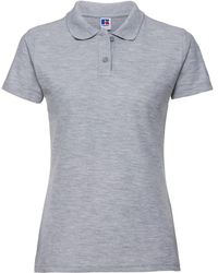 Russell - Ladies Classic Plain Polycotton Polo Shirt (Light Oxford) - Lyst