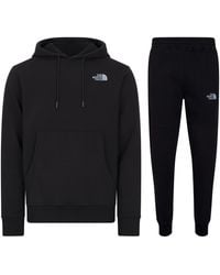 The North Face - Outline Logo Hooded Tracksuit Set Cotton - Lyst