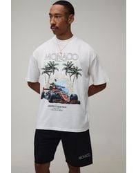 BoohooMAN - Oversized Monaco Racing Print T-Shirt & Short Set - Lyst