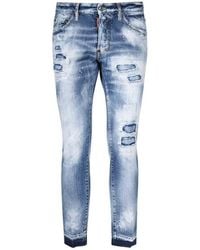 DSquared² - Cool Guy Cropped Blauwe Denim Broek - Lyst