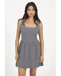 Brave Soul - Cotton Jersey Scoop Neck Stripe Skater Mini Dress - Lyst