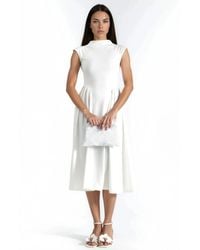 Busem - Textured Paneled Midi Dress - Lyst