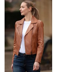 Ashwood Leather - Real Veg Tanned Plain Biker Jacket - Lyst