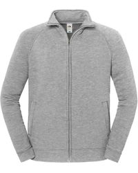 Fruit Of The Loom - Iconic Premium Sweat Jacket (Athletic Heather) - Lyst