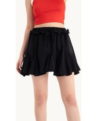 Hiccup - High Waist Pleated Mini Skirt With A Detail - Lyst