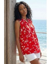Roman - Ditsy Floral Print Pintuck Top - Lyst