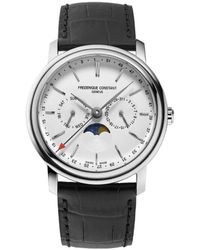 Frederique Constant - Frédérique Classics Index Business Timer Watch Fc-270Sw4P26 Leather (Archived) - Lyst