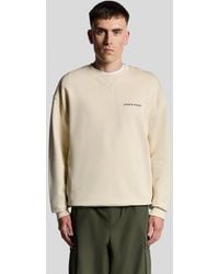 Lyle & Scott - Script Brushback Fleece Sweatshirt - Lyst