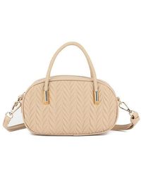 SVNX - Textured Oval Top Handle Crossbody Bag - Lyst