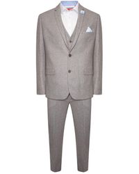 Harry Brown London - Harry London Three Piece Slim Fit Wool Suit - Lyst
