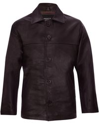 Infinity Leather - Classic Cowhide Leather Box Jacket - Lyst