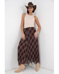 Bigdart - Asymmetrical Patterned Maxi Skirt - Lyst