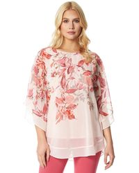 Roman - Sparkle Embellished Floral Overlay Top - Lyst