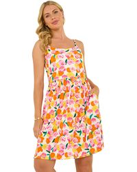 Roman - Petite Floral Print Strappy Stretch Dress - Lyst