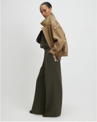 River Island - Wide Leg Trousers Tailored Cotton - Lyst