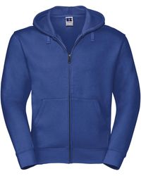 Russell - Authentic Full Zip Hooded Sweatshirt Hoodie (Bright Royal) - Lyst