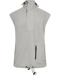 BOSS - Hooded Neck High Collar Tech Vest Sweatshirt - Lyst