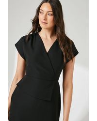 PRINCIPLES - Peplum Detail Crepe Pencil Dress - Lyst