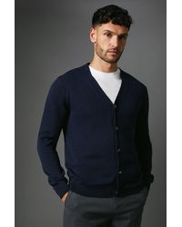MAINE - Premium Pure Cotton Knitted Cardigan - Lyst
