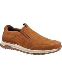 Hush Puppies - Cole Leather Loafers - Lyst