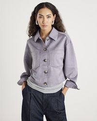 River Island - Overshirt Faux Suede Collared - Lyst
