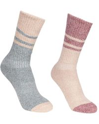 Trespass - Ladies Hadley Hiking Boot Socks (2 Pairs) (Spruce/Oatmeal) - Lyst
