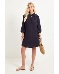 Wallis - Petite Summer Cheesecloth Shift Dress - Lyst